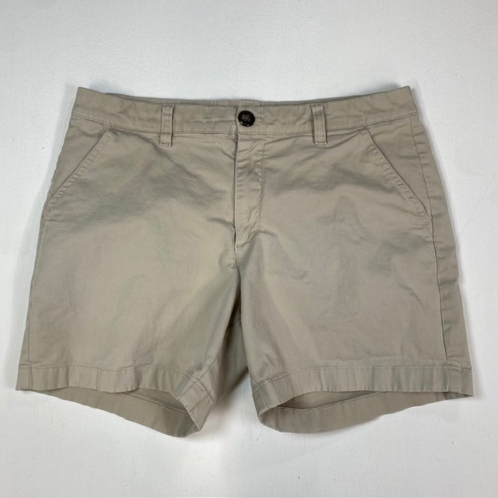 Chubbies Mens 32 Khaki Tan Stretch Chino Shorts 5.5 Inseam Boomshakalaka